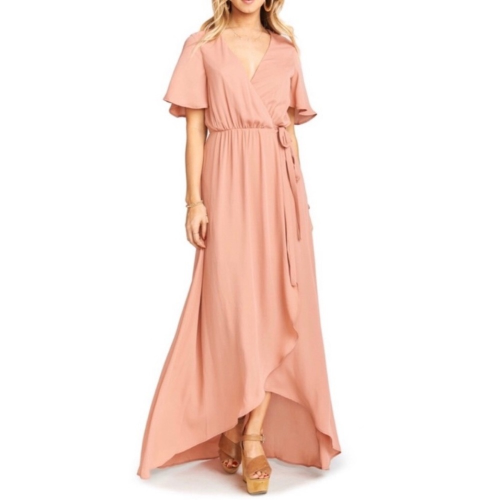 Show Me Your MuMu Rustic Mauve Sophia Wrap Dress
